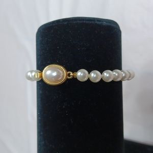 Gold  tone/Imitation Pearl